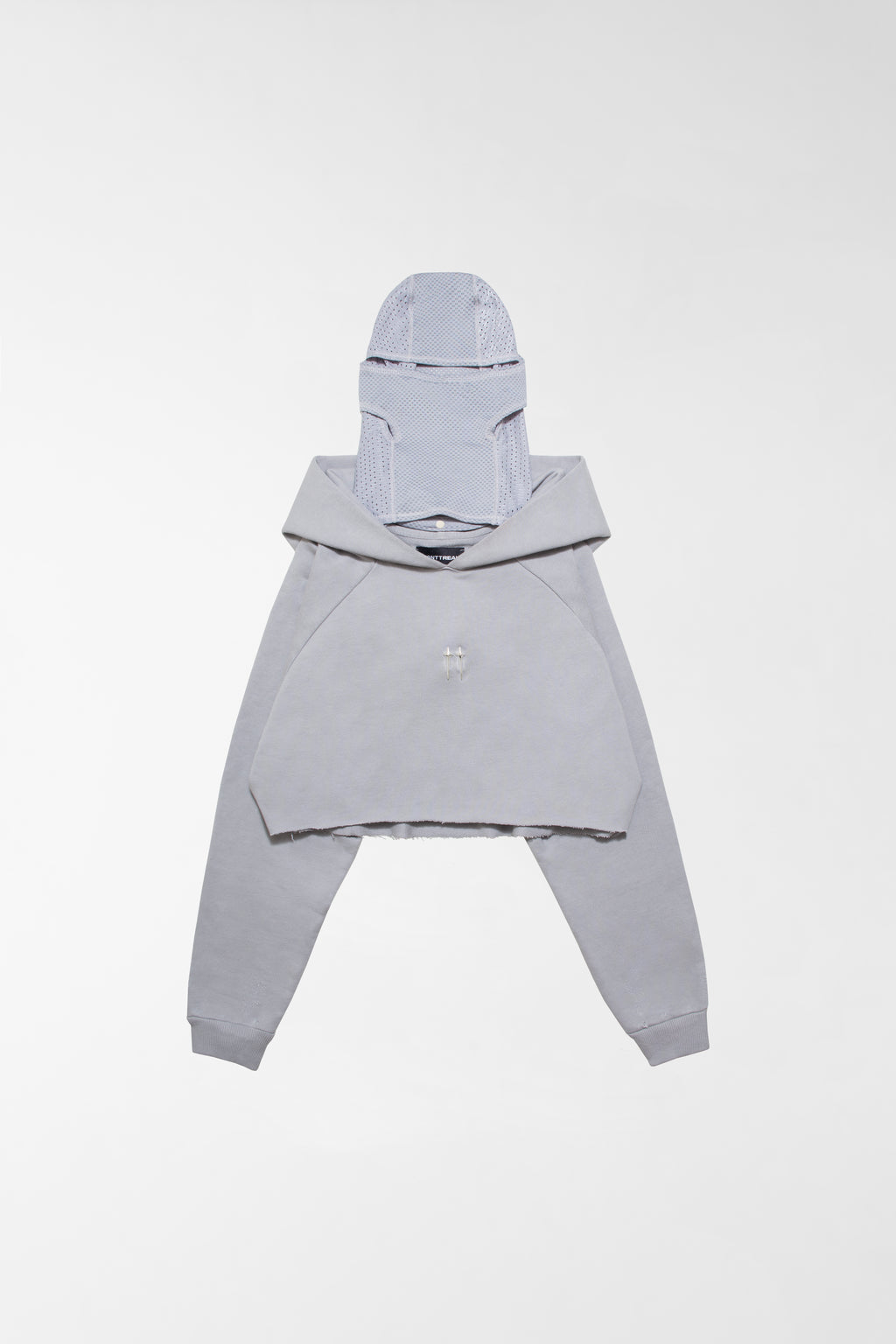 HOODIE CROPPED SILVER