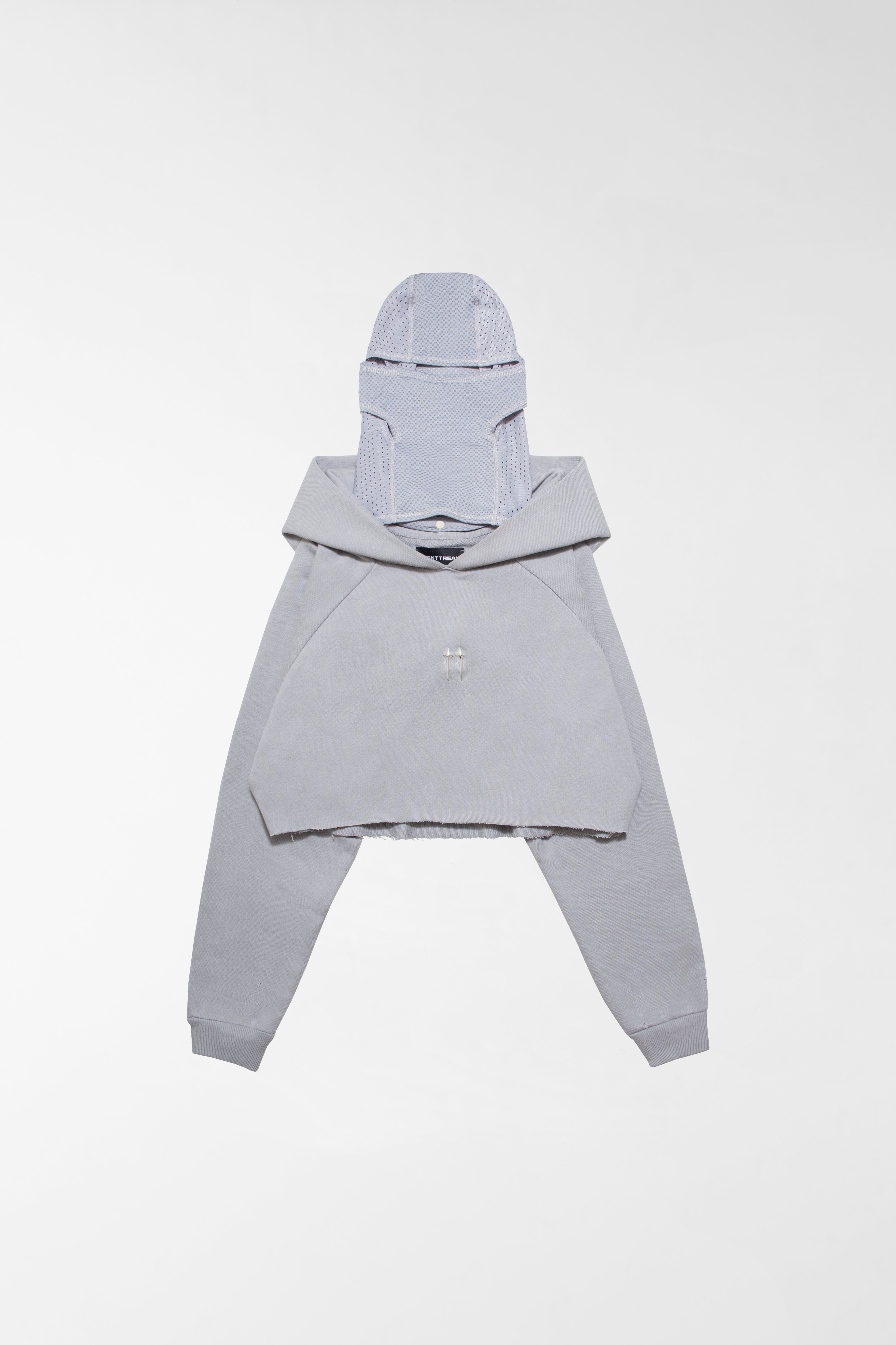 HOODIE CROPPED SILVER