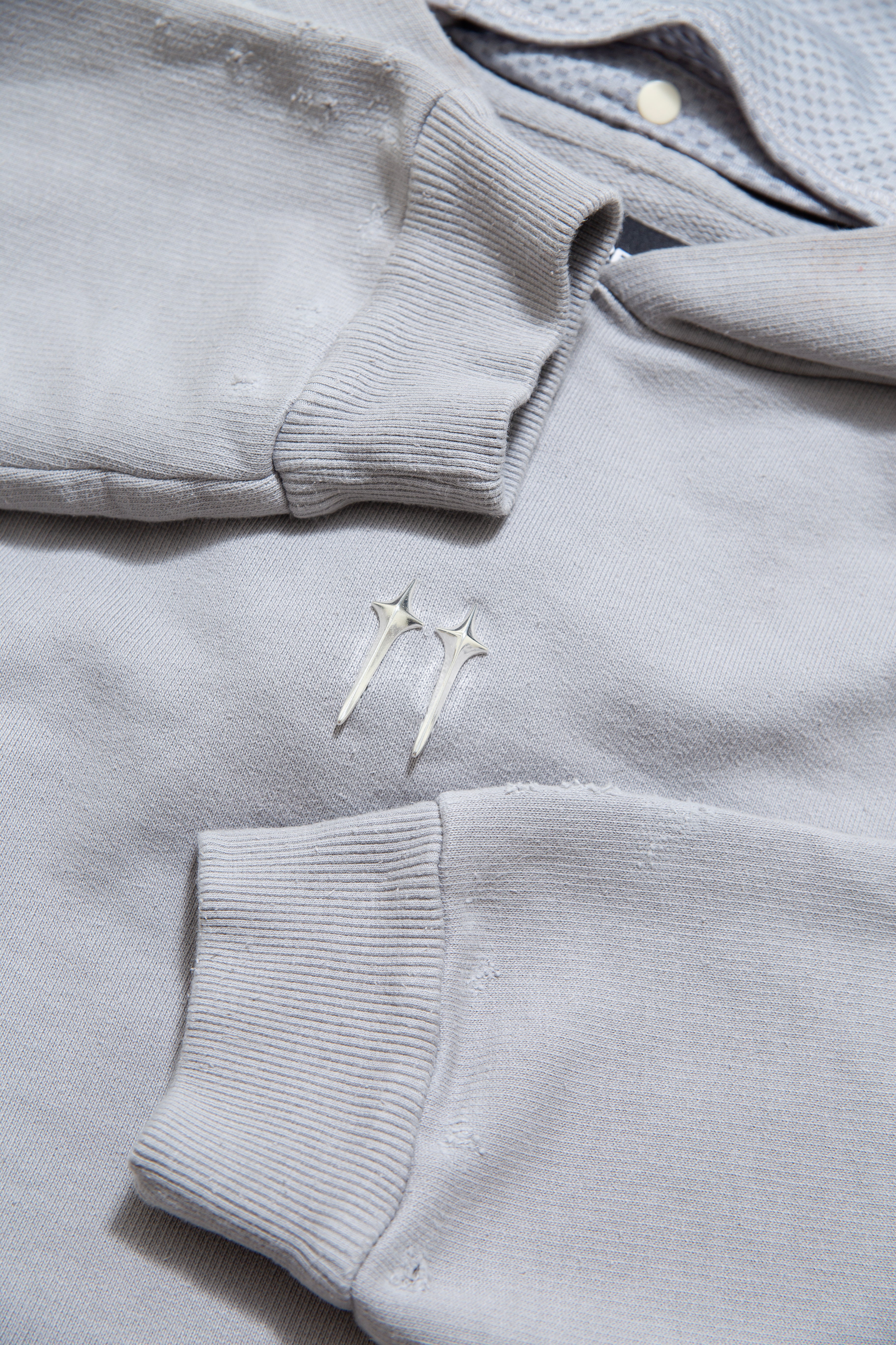 HOODIE CROPPED SILVER