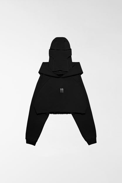 HOODIE CROPPED BLACK